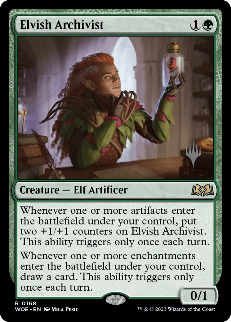 Elvish Archivist (Promo Pack) [Wilds of Eldraine Promos] | Gam3 Escape