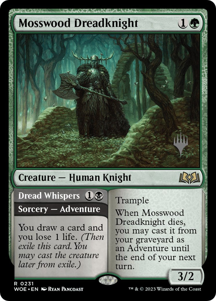Mosswood Dreadknight // Dread Whispers (Promo Pack) [Wilds of Eldraine Promos] | Gam3 Escape