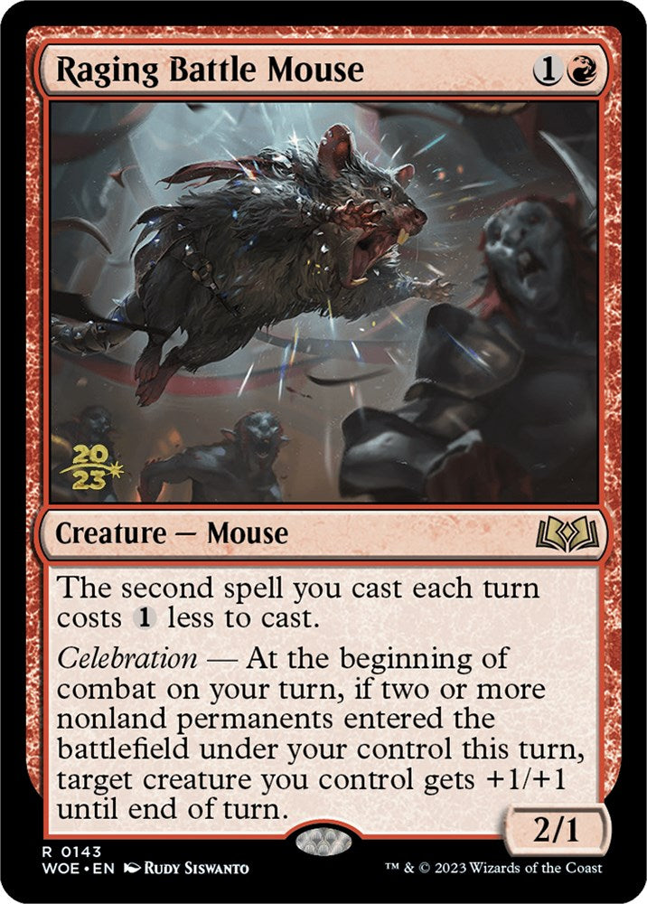 Raging Battle Mouse [Wilds of Eldraine Prerelease Promos] | Gam3 Escape