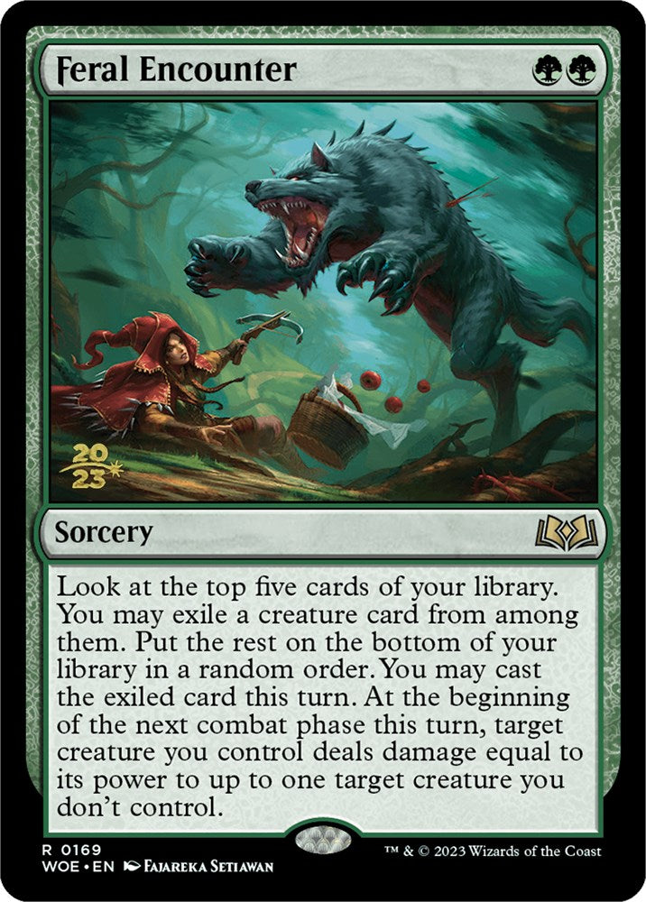 Feral Encounter [Wilds of Eldraine Prerelease Promos] | Gam3 Escape