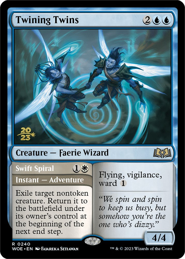 Twining Twins // Swift Spiral (Promo Pack) [Wilds of Eldraine Promos] | Gam3 Escape