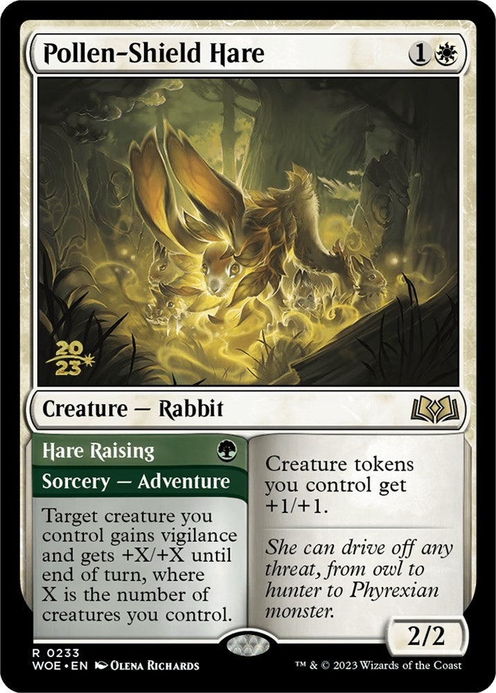 Pollen-Shield Hare // Hare Raising (Promo Pack) [Wilds of Eldraine Promos] | Gam3 Escape