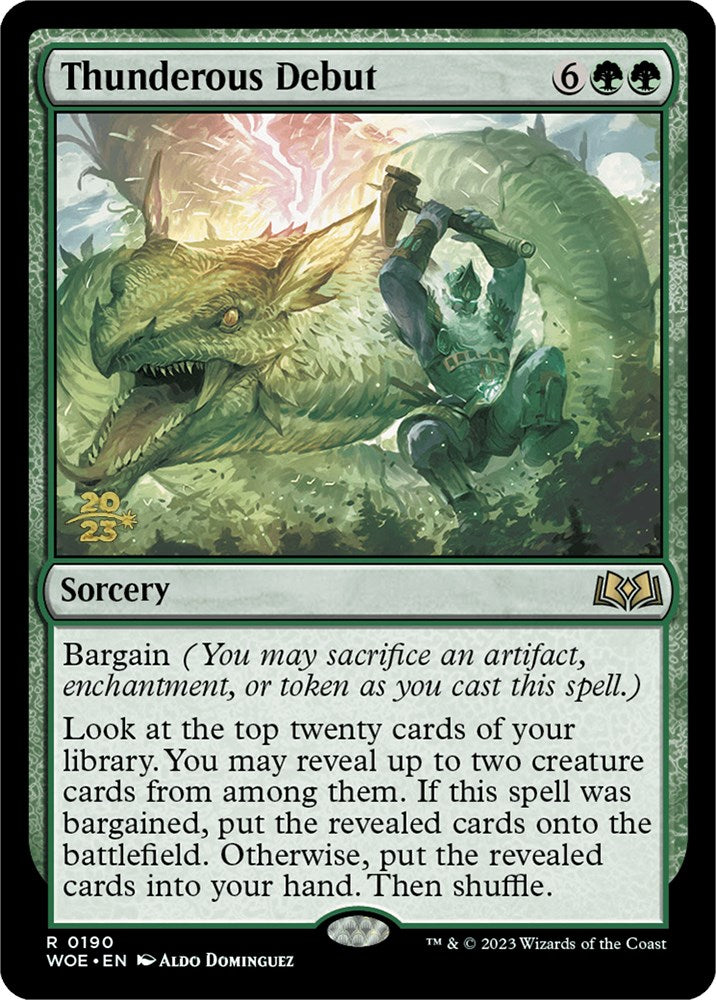 Thunderous Debut [Wilds of Eldraine Prerelease Promos] | Gam3 Escape