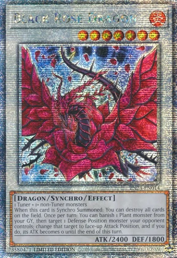 Black Rose Dragon [TN23-EN014] Quarter Century Secret Rare | Gam3 Escape