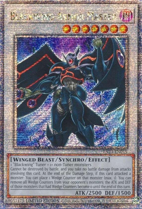 Blackwing Armor Master [TN23-EN015] Quarter Century Secret Rare | Gam3 Escape