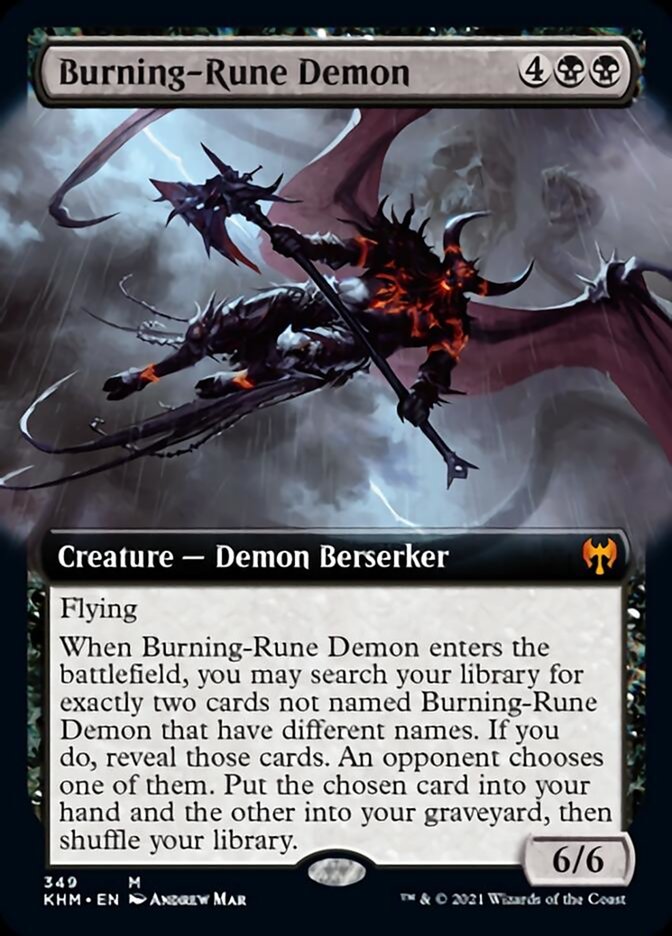 Burning-Rune Demon (Extended Art) [Kaldheim] | Gam3 Escape