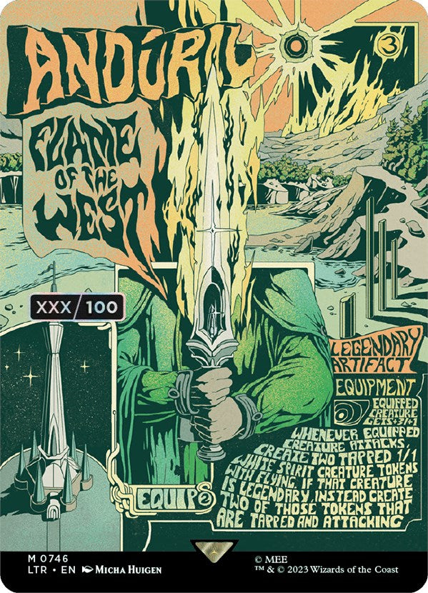 Anduril, Flame of the West (Borderless Poster) (Serialized) [The Lord of the Rings: Tales of Middle-Earth] | Gam3 Escape