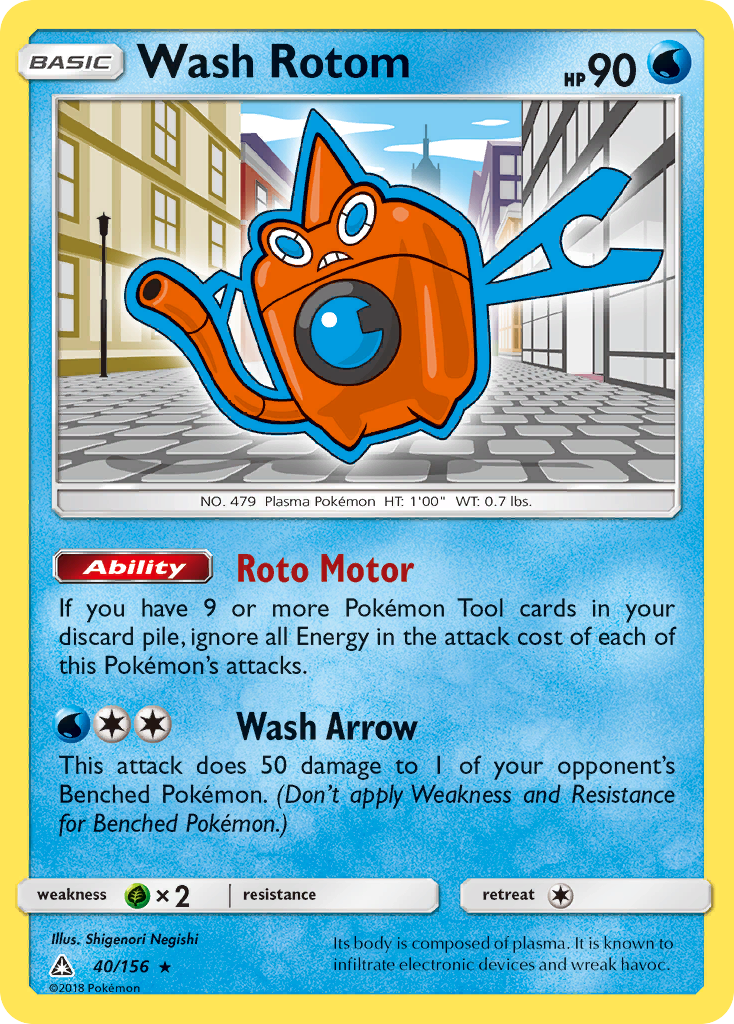 Wash Rotom (40/156) [Sun & Moon: Ultra Prism] | Gam3 Escape