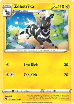 Zebstrika (054/185) [Sword & Shield: Vivid Voltage] | Gam3 Escape