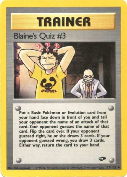 Blaine's Quiz #3 (112/132) [Gym Challenge Unlimited] | Gam3 Escape