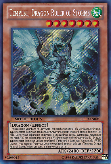 Tempest, Dragon Ruler of Storms [CT10-EN004] Secret Rare | Gam3 Escape
