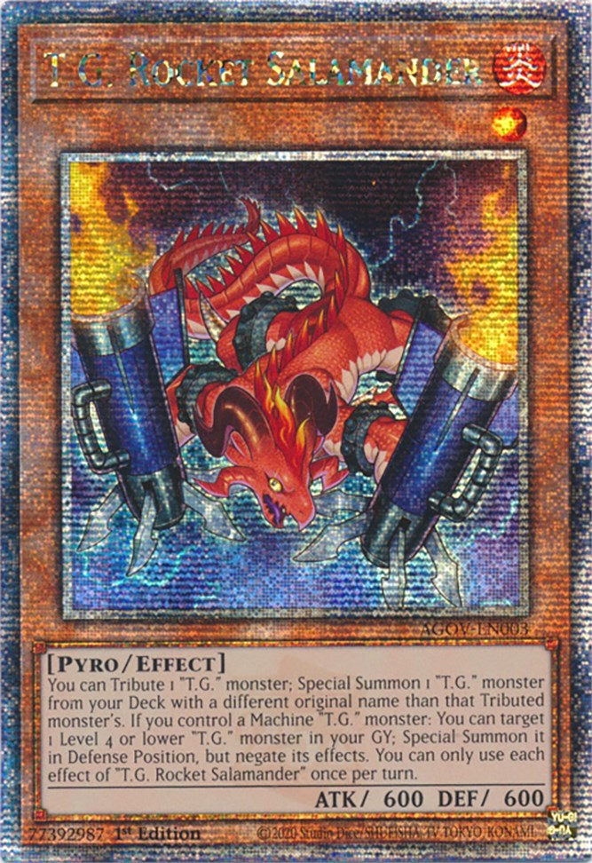 T.G. Rocket Salamander (Quarter Century Secret Rare) [AGOV-EN003] Quarter Century Secret Rare | Gam3 Escape