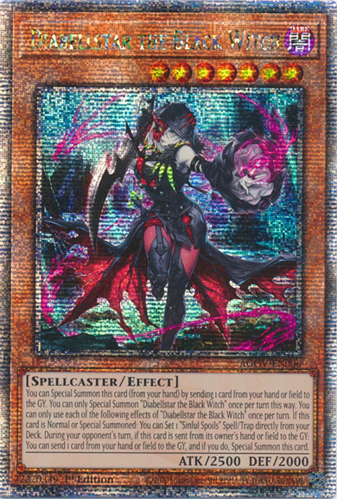 Diabellstar the Black Witch (Quarter Century Secret Rare) [AGOV-EN006] Quarter Century Secret Rare | Gam3 Escape