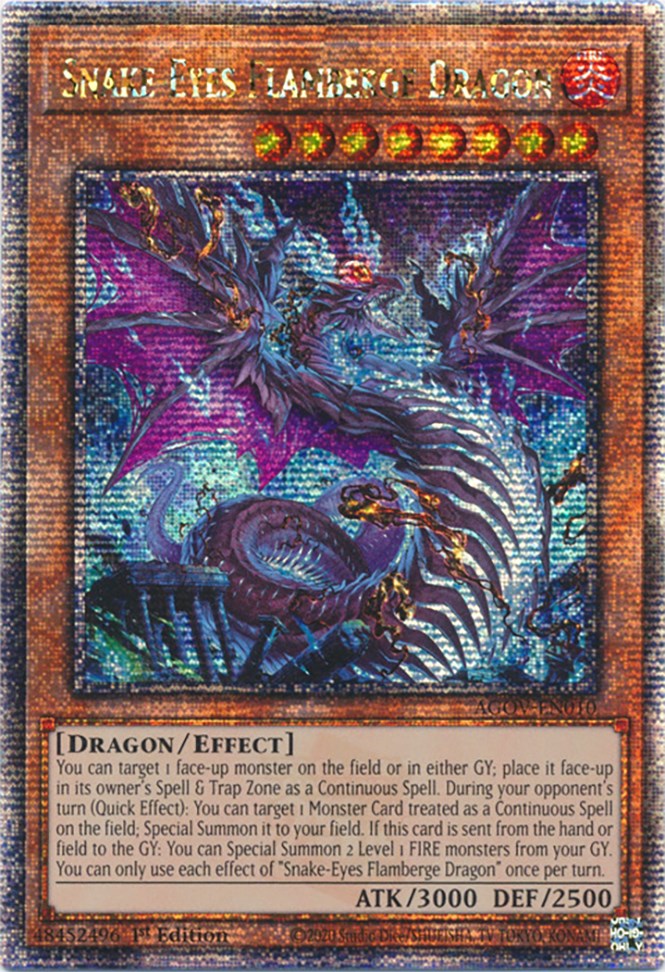 Snake-Eyes Flamberge Dragon (Quarter Century Secret Rare) [AGOV-EN010] Quarter Century Secret Rare | Gam3 Escape