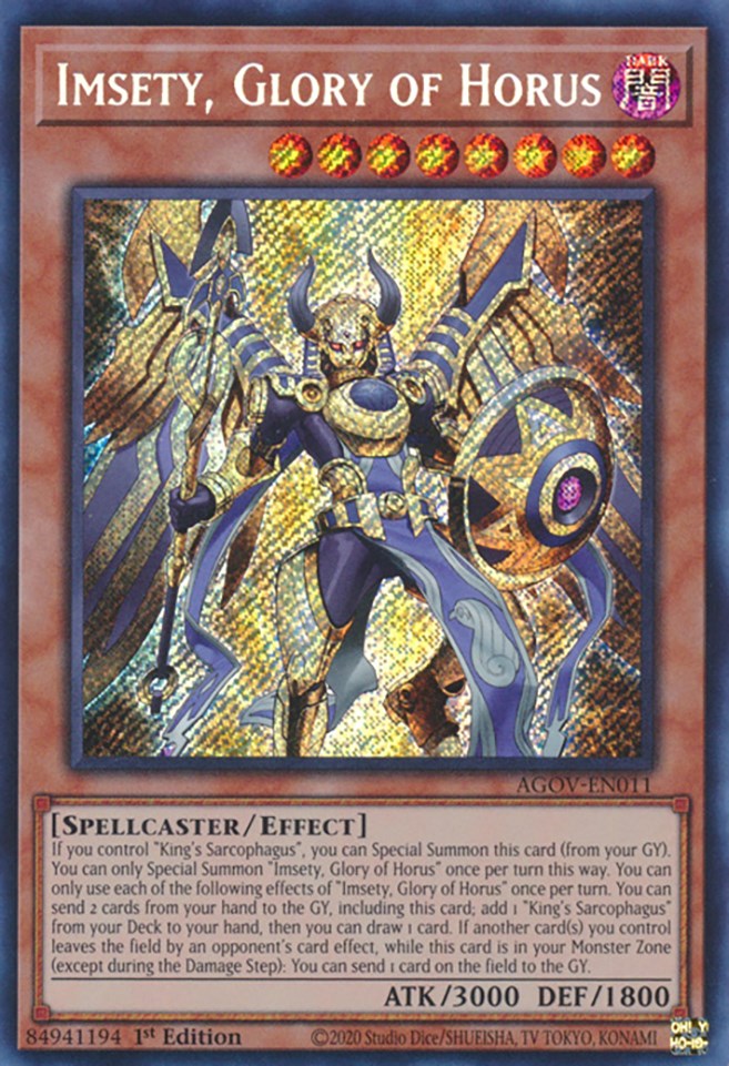 Imsety, Glory of Horus [AGOV-EN011] Secret Rare | Gam3 Escape