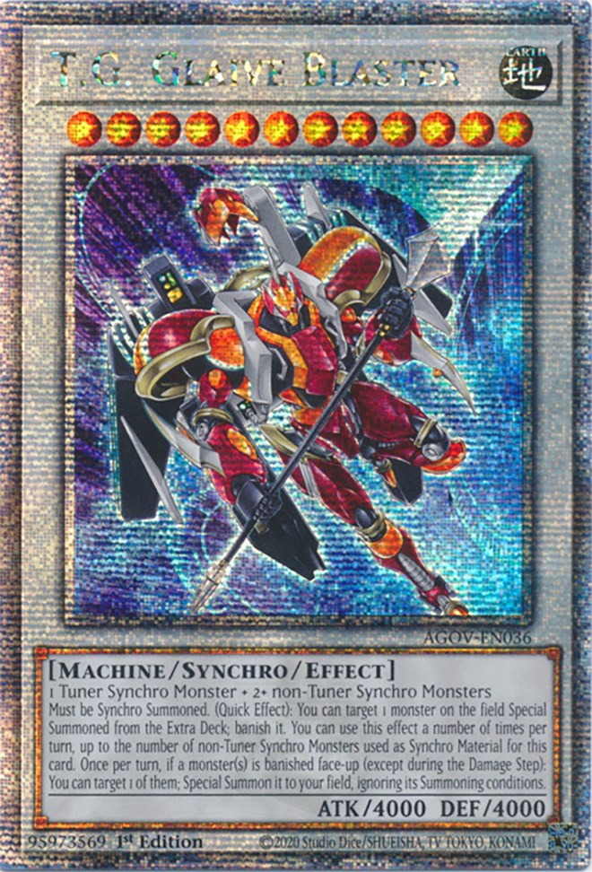 T.G. Glaive Blaster (Quarter Century Secret Rare) [AGOV-EN036] Quarter Century Secret Rare | Gam3 Escape