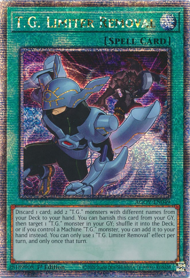 T.G. Limiter Removal (Quarter Century Secret Rare) [AGOV-EN049] Quarter Century Secret Rare | Gam3 Escape