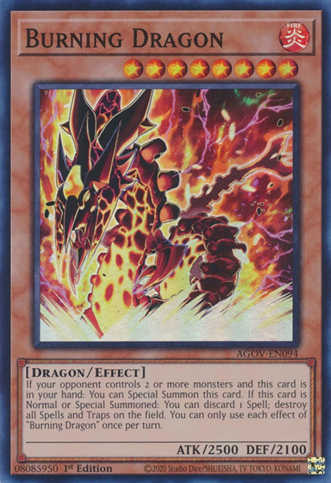 Burning Dragon [AGOV-EN094] Super Rare | Gam3 Escape