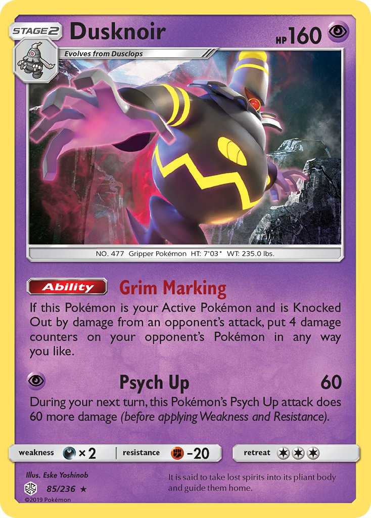 Dusknoir (85/236) (Prerelease Kit Exclusive) [Sun & Moon: Cosmic Eclipse] | Gam3 Escape