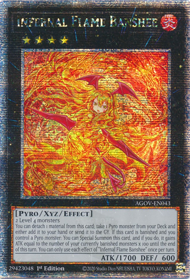 Infernal Flame Banshee (Quarter Century Secret Rare) [AGOV-EN043] Quarter Century Secret Rare | Gam3 Escape