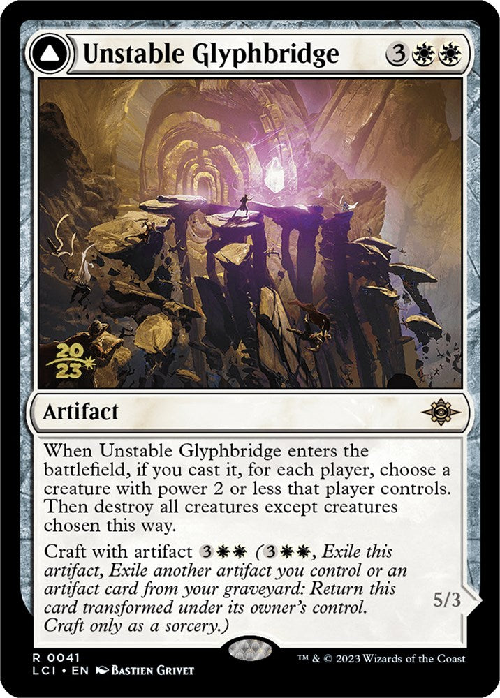 Unstable Glyphbridge // Sandswirl Wanderglyph [The Lost Caverns of Ixalan Prerelease Cards] | Gam3 Escape