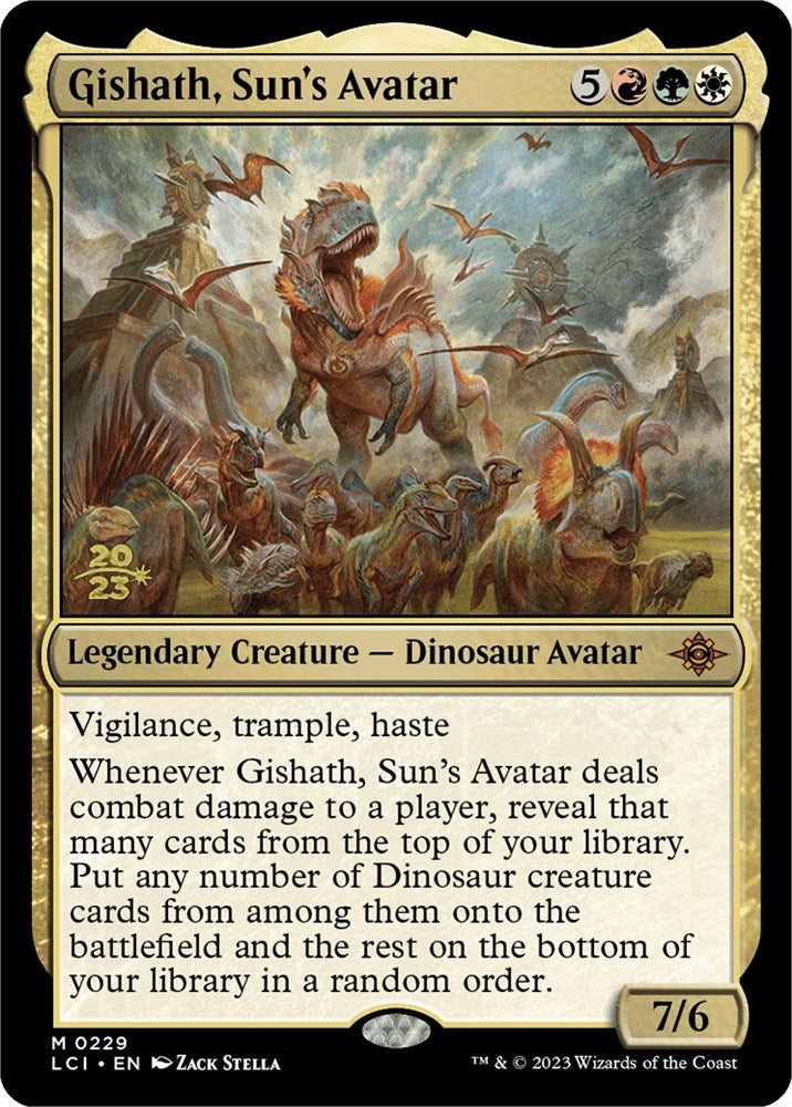 Gishath, Sun's Avatar (LCI) [The Lost Caverns of Ixalan Prerelease Cards] | Gam3 Escape