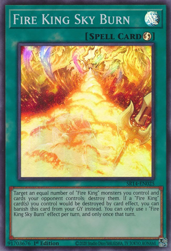 Fire King Sky Burn [SR14-EN025] Super Rare | Gam3 Escape