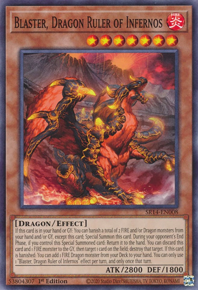 Blaster, Dragon Ruler of Infernos [SR14-EN008] Common | Gam3 Escape