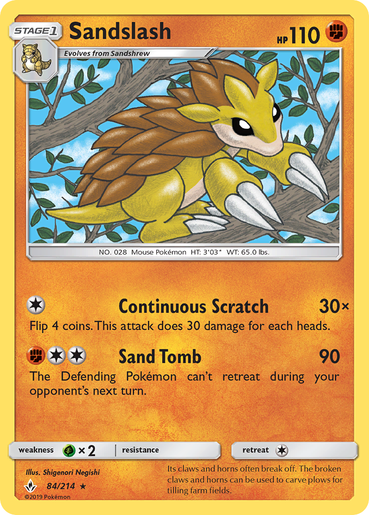 Sandslash (84/214) [Sun & Moon: Unbroken Bonds] | Gam3 Escape