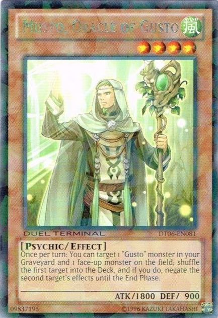 Musto, Oracle of Gusto [DT06-EN081] Rare | Gam3 Escape