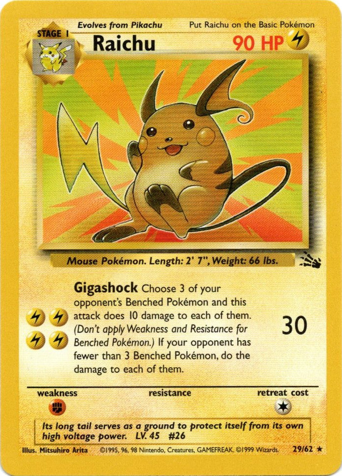 Raichu (29/62) [Fossil Unlimited] | Gam3 Escape