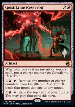 Geistflame Reservoir (Promo Pack) [Innistrad: Midnight Hunt Promos] | Gam3 Escape