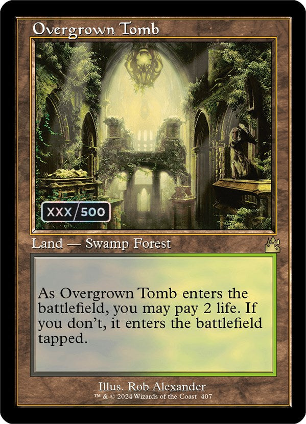 Overgrown Tomb (Retro) (Serialized) [Ravnica Remastered] | Gam3 Escape