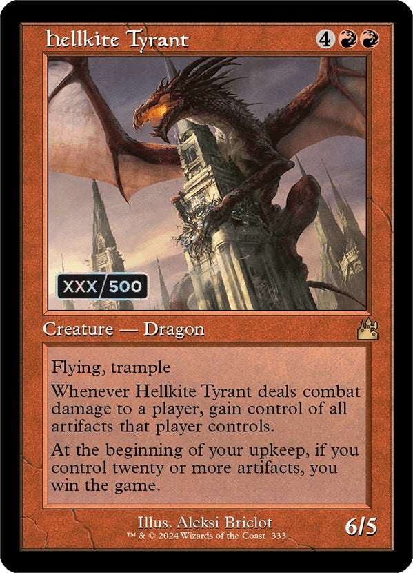 Hellkite Tyrant (Retro) (Serialized) [Ravnica Remastered] | Gam3 Escape