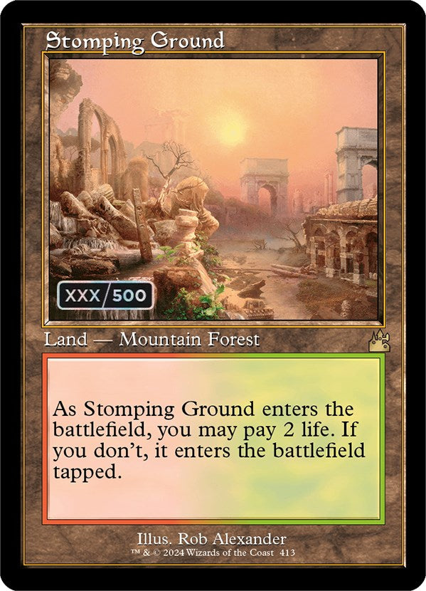 Stomping Ground (Retro) (Serialized) [Ravnica Remastered] | Gam3 Escape