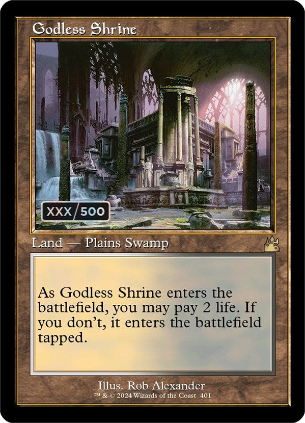 Godless Shrine (Retro) (Serialized) [Ravnica Remastered] | Gam3 Escape