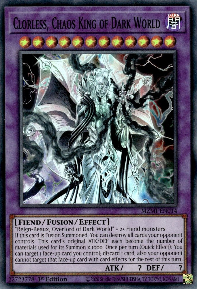 Clorless, Chaos King of Dark World [MZMI-EN014] Super Rare | Gam3 Escape