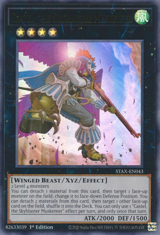 Castel, the Skyblaster Musketeer [STAX-EN043] Ultra Rare | Gam3 Escape