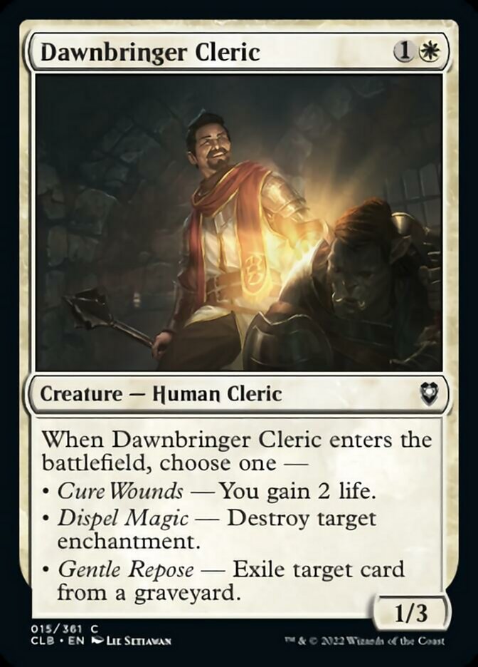 Dawnbringer Cleric [Commander Legends: Battle for Baldur's Gate] | Gam3 Escape