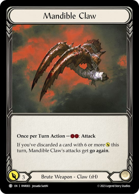 Mandible Claw [RNR003] (Rhinar Hero Deck) | Gam3 Escape