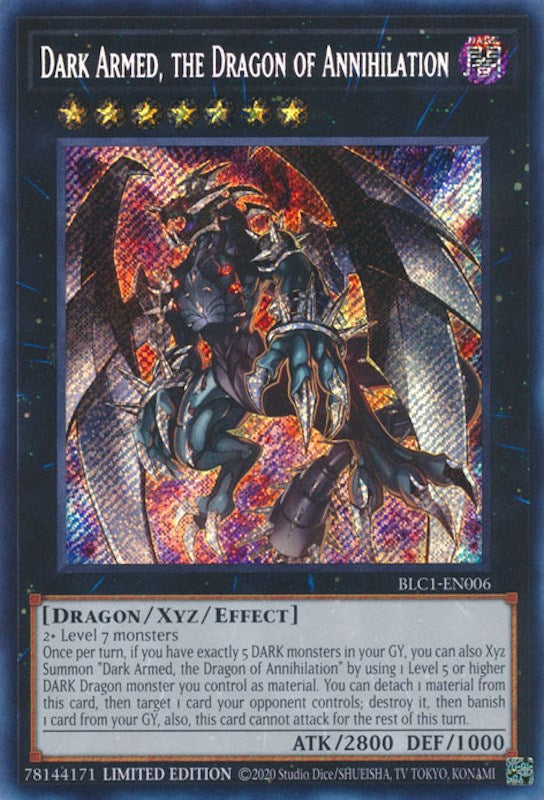 Dark Armed, the Dragon of Annihilation [BLC1-EN006] Secret Rare | Gam3 Escape