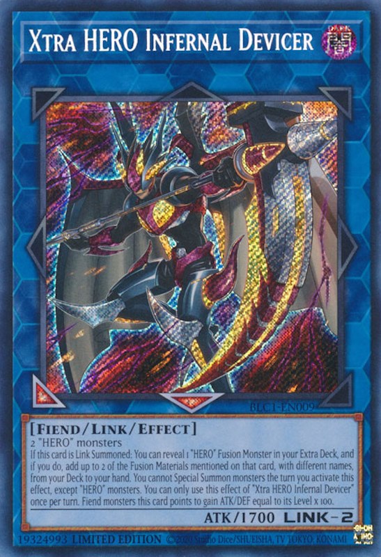 Xtra HERO Infernal Devicer [BLC1-EN009] Secret Rare | Gam3 Escape