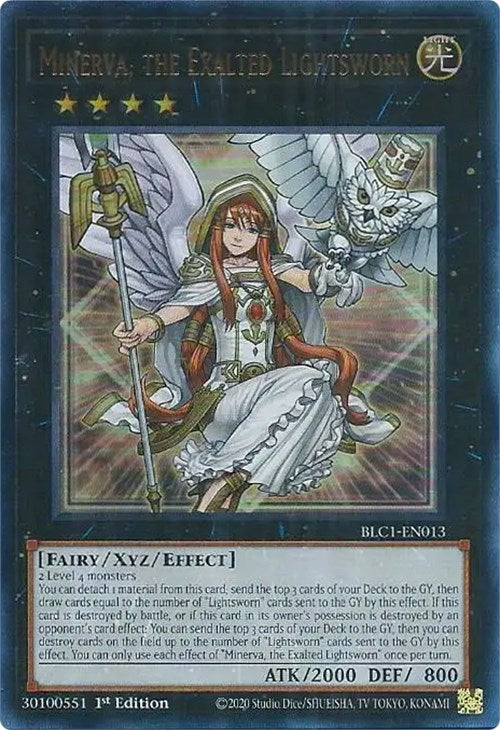 Minerva, the Exalted Lightsworn [BLC1-EN013] Ultra Rare | Gam3 Escape