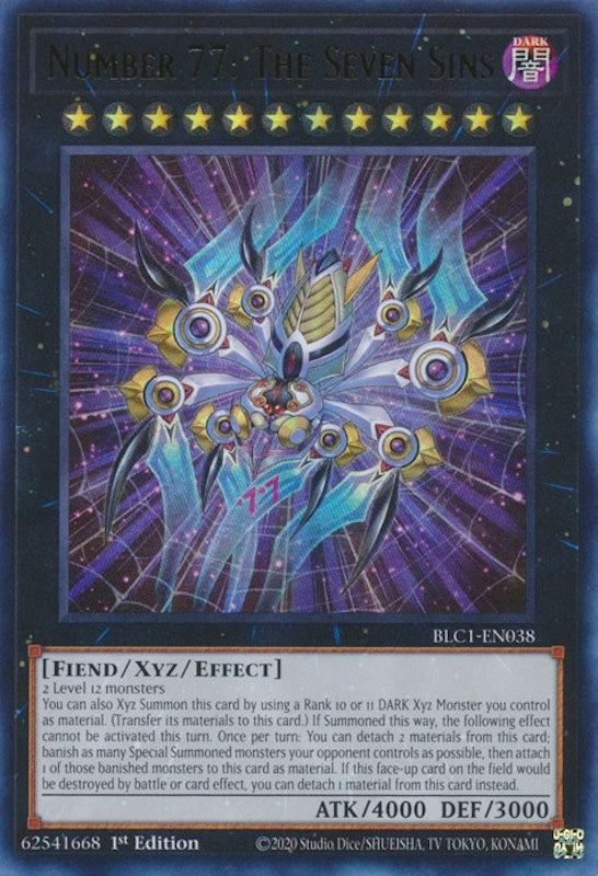 Number 77: The Seven Sins [BLC1-EN038] Ultra Rare | Gam3 Escape