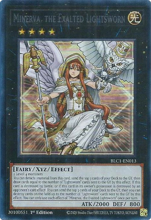 Minerva, the Exalted Lightsworn (Silver) [BLC1-EN013] Ultra Rare | Gam3 Escape