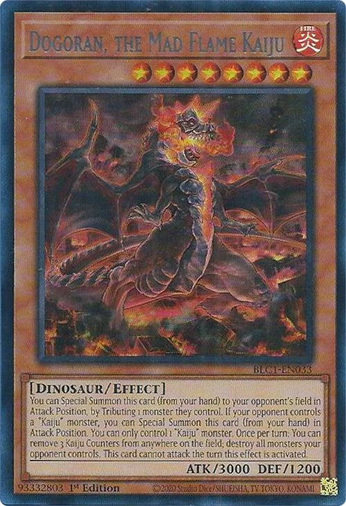 Dogoran, the Mad Flame Kaiju (Silver) [BLC1-EN033] Ultra Rare | Gam3 Escape