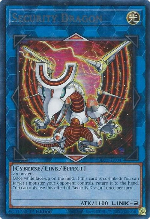 Security Dragon (Silver) [BLC1-EN043] Ultra Rare | Gam3 Escape