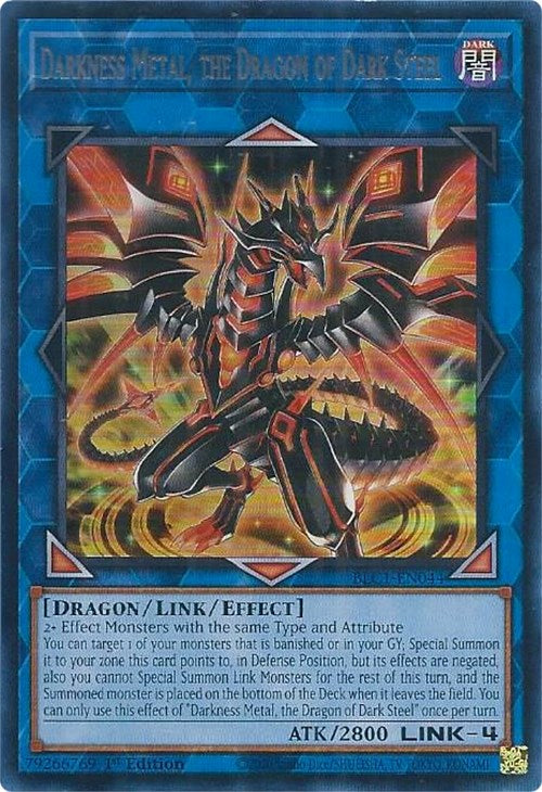 Darkness Metal, the Dragon of Dark Steel (Silver) [BLC1-EN044] Ultra Rare | Gam3 Escape