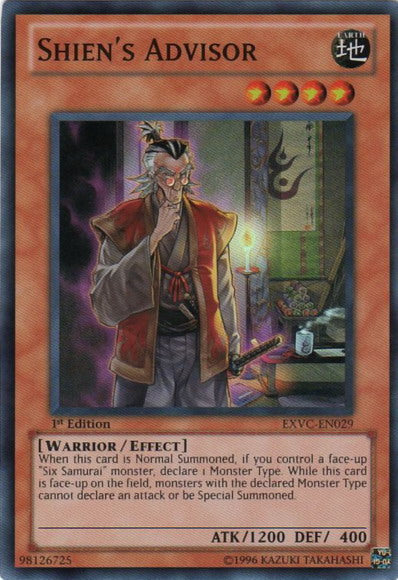 Shien's Advisor [EXVC-EN029] Super Rare | Gam3 Escape