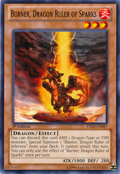 Burner, Dragon Ruler of Sparks [LTGY-EN097] Common | Gam3 Escape